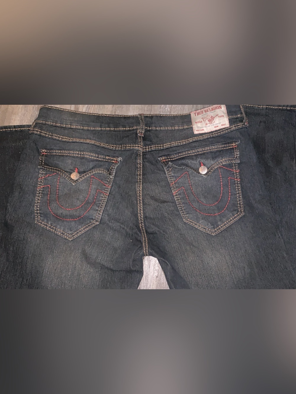 True Religion Men’s Dark Blue Slim Straight Jeans